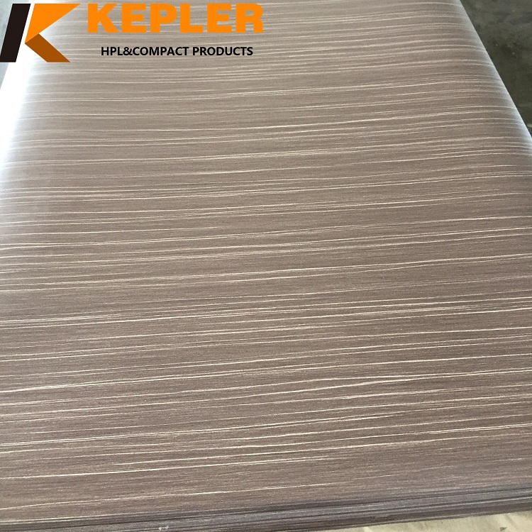 Kepler good quality 0.8mm thickness R1 surface wood grain phenolic resin high pressure laminate hpl sheets for decoration