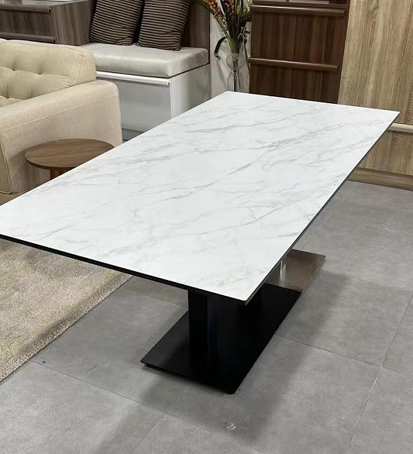 White Marble HPL Compact Laminate Table Top