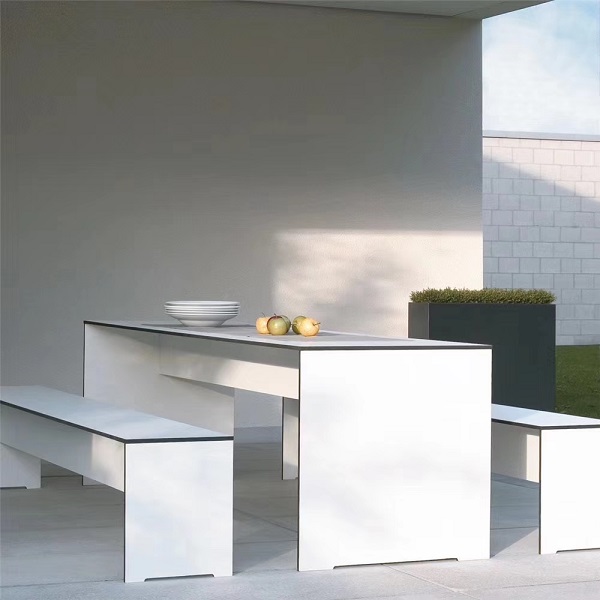 Customized White 10mm 12mm HPL Table Chair Desk 